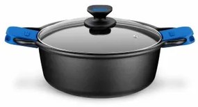 Casseruola con coperchio in vetro Monix M360328 Nero Alluminio Alluminio fuso Ø 28 cm 6 L