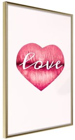 Poster  Kiss of Love  Cornice Quadri Cornice d'oro, Larghezza x Altezza Home decor 20x30