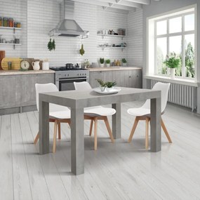 Tavolo BAROLO in legno nobilitato effetto cemento allungabile 120&#215;80 cm &#8211; 200&#215;80 cm