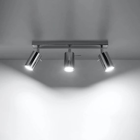 Applique da Soffitto 3xGU10 RING 3 Orientabile in Acciaio