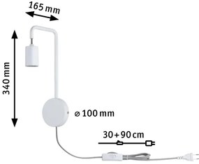 Paulmann 79811 - 1xE27/40W Applique CALVANI 230V bianca
