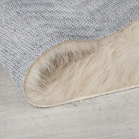 Tappeto in pelliccia sintetica beige 80x150 cm Alpine Faux Fur - Flair Rugs