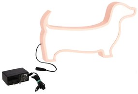 Lampada da tavolo LED per bambini DOG LED/12W/230V rosa