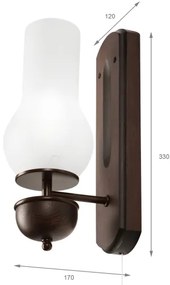 Brilagi - LED Applique COTTAGE 1xE14/40W/230V faggio/bianco