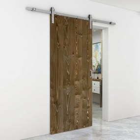 Porta scorrevole Barn Ebano in legno, L 86 x H 220 cm, con binario Country satinato