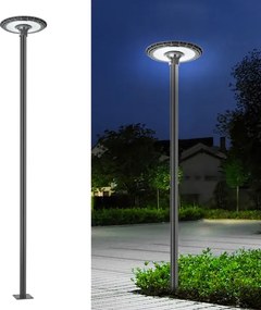 Brilagi - Asta metallica per palo di illuminazione esterna 3 m, diam. 58 mm, grigia