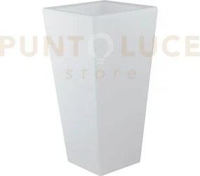 Vaso led ricaricabile geco bianco squadrato 4w 240lm rgb e 4000k d...