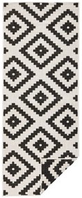 Tappeto da esterno nero e crema , 80 x 250 cm Malta - NORTHRUGS