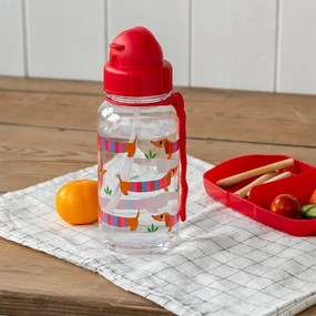 Bottiglia per bambini rossa in tritolo 500 ml Sausage Dog – Rex London