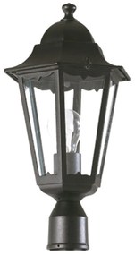 Testa Palo Esterno Sawyer Alluminio Nero 1 Luce E27 Ip44