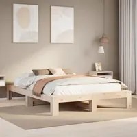 Letto senza Materasso 150x200 cm in Legno Massello di Pino 3308735