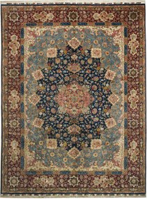 Tabriz Tappeto persiano 300 x 400 Blu (Iran) Annodato A Mano