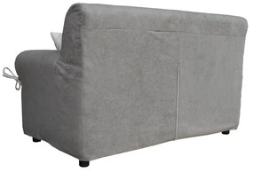 Divano 2 posti tessuto sfoderabile VERONA 150 cm Grigio bordino Grigio chiaro