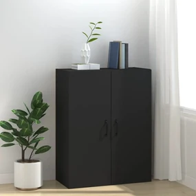 Mobile pensile nero 69,5x34x90 cm in legno multistrato