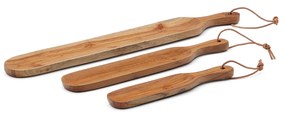 Kave Home - Set Selvira di 3 taglieri da portata in legno di acacia