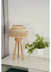 Duolla - Lampada da tavolo YUTE TRIO 1xE27/15W/230V diametro 25 cm marrone/grigio/beige