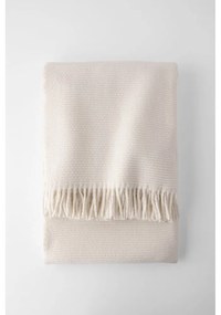 Plaid crema con contenuto di cotone , 140 x 180 cm Zen - Euromant