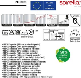 Tenda per doccia 180x200 cm Primo – Spirella