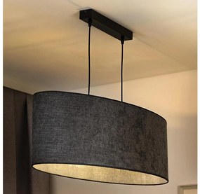Duolla - Lampadario a sospensione con filo OVAL 2xE27/15W/230V grigio