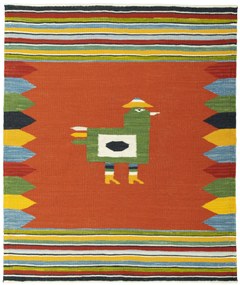 Kilim Tappeto orientale 110 x 90 (Tacchino) Tessuto A Mano