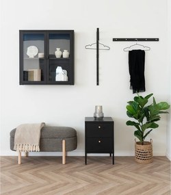 Comodino in metallo nero Dalby - House Nordic