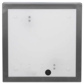 Plafoniera Quadrata in Acciaio Inossidabile 2 basi E27 28x28cm IP54