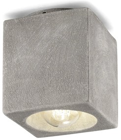 Plafoniera Vintage Ceramica Cemento 1 Luce E27