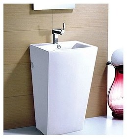 Kamalu - lavabo monoblocco a terra rettangolare modello litos-75b