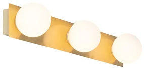 Lampada da parete moderna oro 48 cm IP44 3 luci - Cederic