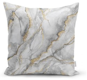 Federa di marmo con accenno di oro, 45 x 45 cm - Minimalist Cushion Covers