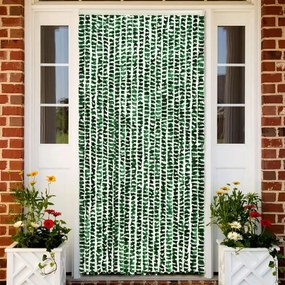 Tenda Antimosche Verde E Bianca 56x200 Cm İn Ciniglia /