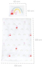 Biancheria da letto per culla in cotone 100x135 cm Peppa Pig - Roba