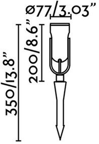 FARO 70037 - Lampada LED da esterno SLOT-35 LED/14W/230V IP65 3000K