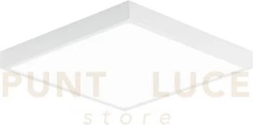 Plafoniera led domo bianca quadrata 24w 2700lm 4000k ip44 24x24x2,4cm