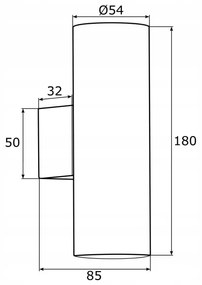 Argon 0910 - Applique MITOS 2xGU10/5W/230V bianca