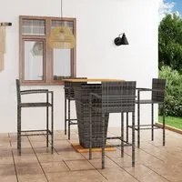 Set Bar da Giardino 5 pz Grigio cod mxl 40296