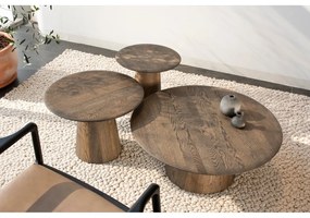 Tavolino rotondo in rovere massiccio ø 40 cm Mushroom – Gazzda