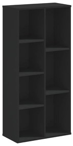 Libreria nera 50x25x105 cm in legno multistrato