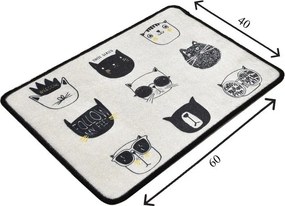 Tappetino per il bagno nero/beige 40x60 cm Cutie – Foutastic