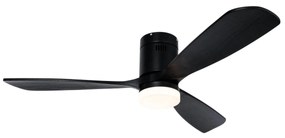 Ventilatore da soffitto nero incl. LED con telecomando - Sofia