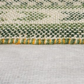 Tappeto verde in misto iuta 200x290 cm Mara Jute Border – Flair Rugs