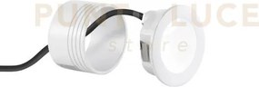 Segnapassi led onyx bianco tondo 3w 420lm 4000k ip54 7,4x4,8cm