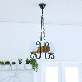 Brilagi - Lampadario a sospensione con catena RUSTIC 2xE14/40W/230V faggio