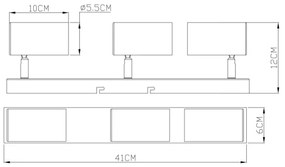 Globo 57911-3B - Faretto ROBBY 3xGU10/35W/230V nero