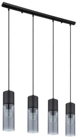 Globo 21000-4HB - Lampadario a sospensione con filo ANNIKA 4xE27/25W/230V nero