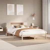 Letto Libreria senza Materasso 140x190 cm in Legno di Pino 3321536