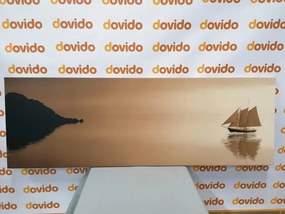 Stampa su tela – Barca a vela in seppia
