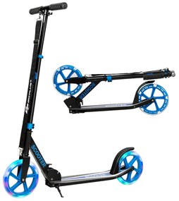 Costway Monopattino con pedana in alluminio, Manubrio regolabile in 3 posizioni e cinghia, Blu