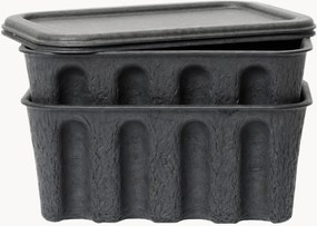 Set di 2 scatole portaoggetti in pasta di cellulosa Pulp, prof. 18 cm