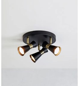 Markslöjd 108626 - Faretto FOLIE 3xGU10/7W/230V nero/ottone